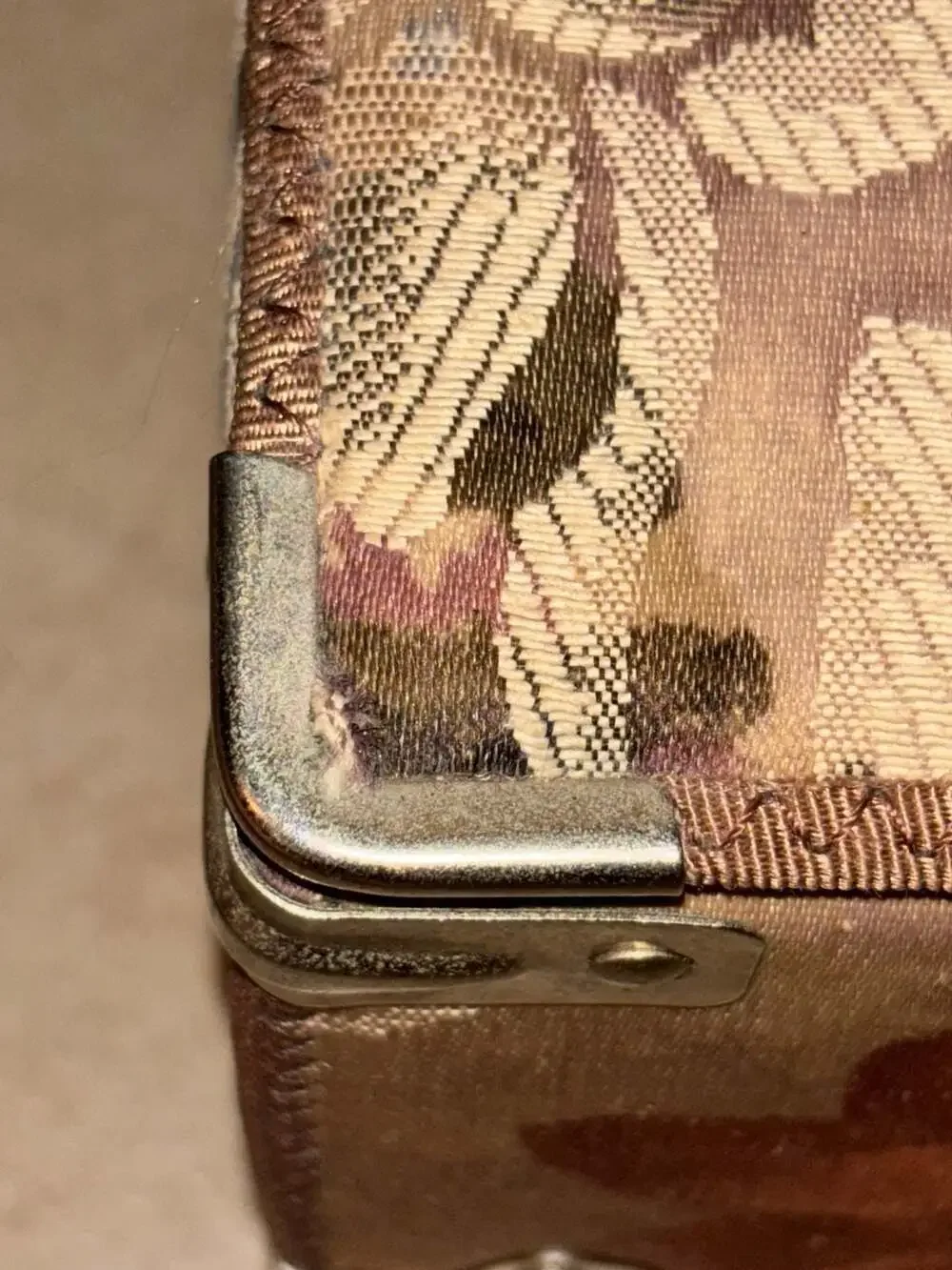 Vintage Floral Vanity Case Floral Storage Decor Jewelry Toiletry Trinket Box